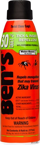 Ben’s 00067178 30  Odorless Scent 6 oz Aerosol Repels Ticks & Biting Insects Effective Up to 8 hrs