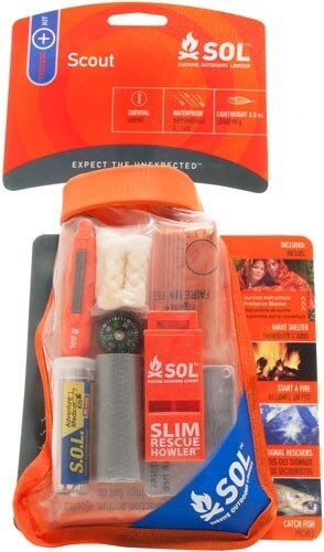 Survive Outdoors Longer 01401727 Scout Survival Kit Waterproof Orange Survive Outdoors Longer 01401727 Scout Survival Kit Waterproof Orange