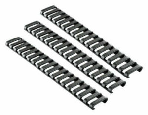 Ergo 4373BK Low-Pro Ladder Rail Covers Rifle 18 Slot Black Rubber 3 Pack
