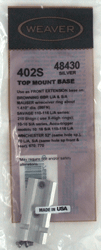 Weaver Mounts 48430 Top Mount Silver Aluminum Fits Ruger American/Marlin 455 Weaver Mounts 48430 Top Mount Silver Aluminum Fits Ruger American/Marlin 455