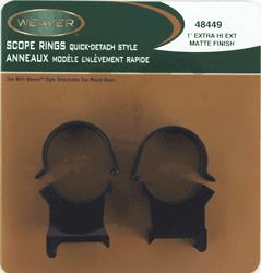 Weaver Mounts 48449 Detachable Top Mount Extension Rings Matte Black 1ā³ Extra High Weaver Mounts 48449 Detachable Top Mount Extension Rings Matte Black 1ā³ Extra High