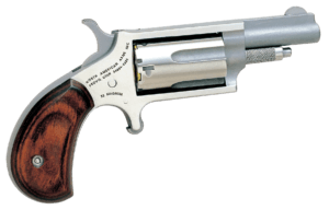 North American Arms 22M Mini-Revolver  22 WMR 5 Shot 1.63″ Barrel  Overall Stainless Steel Finish  Rosewood Grip