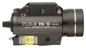 Streamlight 69265 TLR-2 HL G Weapon Light w/Laser 1000 Lumens Output White LED Light Green Laser 283 Meters Beam Picatinny Rail Mount Black Anodized Aluminum Streamlight 69265 TLR-2 HL G Weapon Light w/Laser 1000 Lumens Output White LED Light Green Laser 283 Meters Beam Picatinny Rail Mount Black Anodized Aluminum
