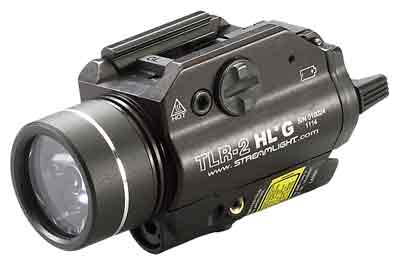 Streamlight 69265 TLR-2 HL G Weapon Light w/Laser 1000 Lumens Output White LED Light Green Laser 283 Meters Beam Picatinny Rail Mount Black Anodized Aluminum Streamlight 69265 TLR-2 HL G Weapon Light w/Laser 1000 Lumens Output White LED Light Green Laser 283 Meters Beam Picatinny Rail Mount Black Anodized Aluminum