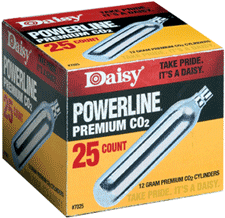 Daisy 997025604 Powerline CO2 Cylinder 12gram 25/Pack