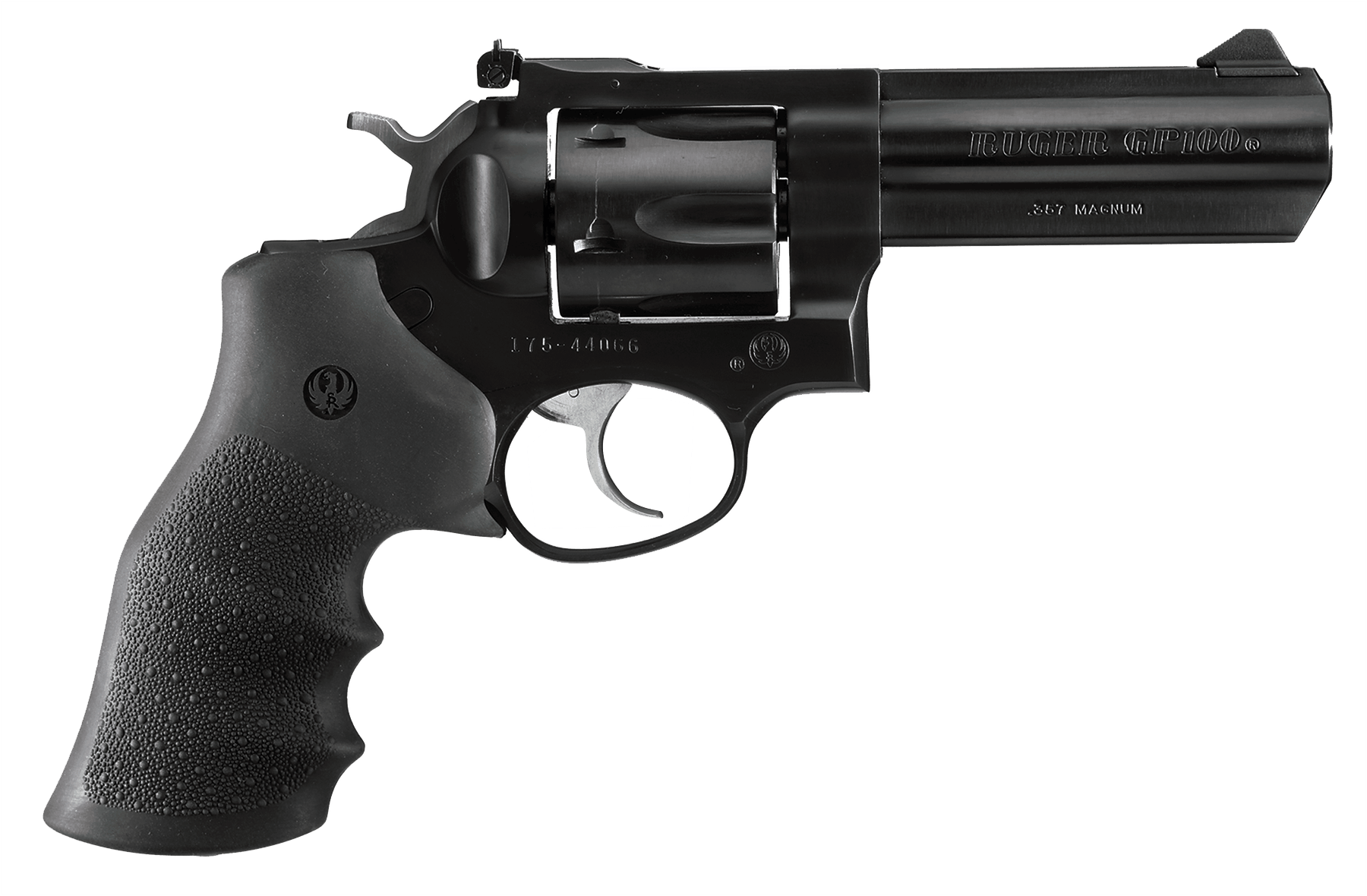 Ruger 1702 GP100 Medium Frame 357 Mag 6rd 4.20" Blued Alloy Steel Barrel Cylinder & Frame Hogue Monogrip Transfer Bar Safety Exposed Hammer