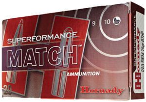 Hornady 81264 Superformance Match 5.56x45mmNATO 75gr Boat Tail Hollow Point 20rd Box