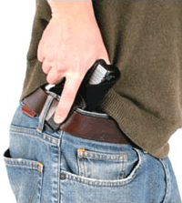 Blackhawk 73IP01BKR Inside The Pants  IWB Size 01 Black Suede Belt Clip Fits Medium Autos/3-4″ Barrel Right Hand