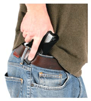 Blackhawk 73IP02BKR Inside The Pants  IWB Size 02 Black Suede Belt Clip Fits Med/Intermediate DA Revolver Fits 4″ Barrel Right Hand