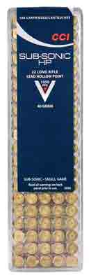 CCI 0056 Subsonic Small Game 22LR 40gr Lead Hollow Point 100rd Box
