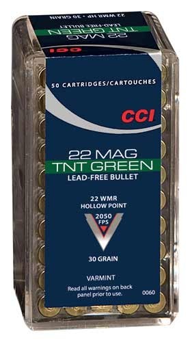 CCI 0060 TNT Green  22WMR 30gr Speer TNT Green Hollow Point 50rd Box