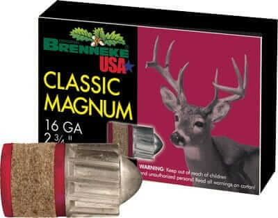 Brenneke SL162CLM Classic Magnum 16Gauge 2.75″ 1oz Slug Shot 5 Per Box Brenneke SL162CLM Classic Magnum 16Gauge 2.75″ 1oz Slug Shot 5 Per Box