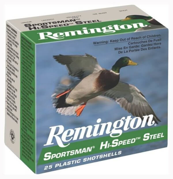 Remington Ammunition 26607 Sportsman Hi-Speed Steel 10 Gauge 3.50″ 1 3/8 oz 2 Shot 25rd Box/ 10 Cs