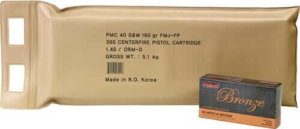 PMC 40DBP Bronze Battle Pack 40 S&W 165 gr Full Metal Jacket 300rd Box PMC 40DBP Bronze Battle Pack 40 S&W 165 gr Full Metal Jacket 300rd Box