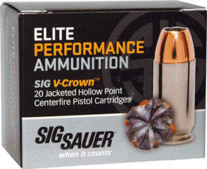 Sig Sauer E40SW120 Elite Defense  40 S&W 165 gr Jacket Hollow Point 20rd Box