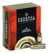 Federal P40HS3 Premium Personal Defense 40S&W 165gr Hydra-Shok Jacketed Hollow Point 20rd Box