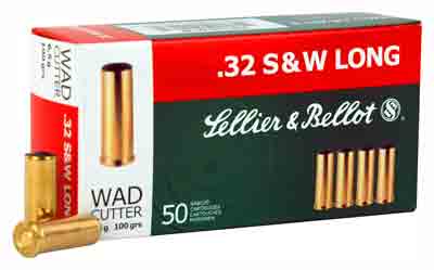 Sellier & Bellot SB32SWLB Handgun 32 S&W Long 100 gr Wadcutter 50rd Box Sellier & Bellot SB32SWLB Handgun 32 S&W Long 100 gr Wadcutter 50rd Box