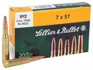 Sellier & Bellot SB757C Rifle  7x57mm Mauser 173 gr Soft Point Cut Through Edge 20rd Box