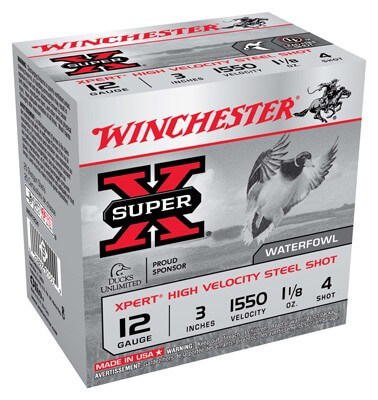 Winchester Ammo WEX1234 Super X Xpert High Velocity 12 Gauge 3″ 1 1/8 oz 4 Shot 25rd Box