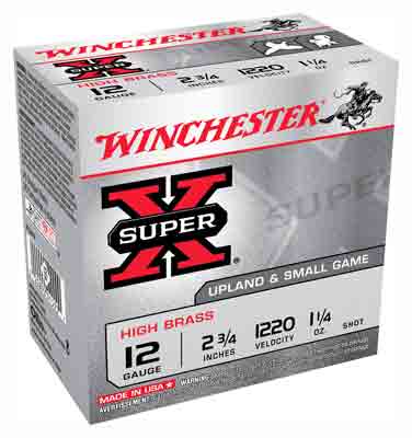 Winchester Ammo X12P4 Super X Game Load High Brass 12 Gauge 2.75″ 1 1/4 oz 4 Shot 25 Bx for Pheasant