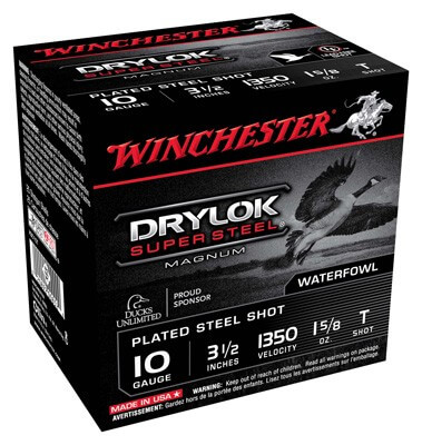Winchester Ammo XSC10T Drylok Super Steel Magnum 10 Gauge 3.50″ 1 5/8 oz T Shot 25rd Box