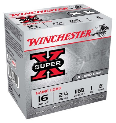 Winchester Ammo XU168 Super X Game Load 16 Gauge 2.75″ 1 oz 8 Shot 25rd Box