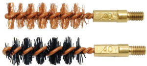 Otis FG341NB Bore Brush Set  10mm/40 Cal 8-32″ Thread 2″ Long Bronze/Nylon Bristles 2 Per Pkg