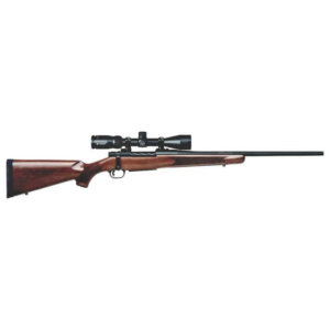 Mossberg 27942 Patriot Walnut-Vortex Scope Combo 30-06 Springfield 5+1 22″ Fluted Barrel w/Recessed Match Crown  Matte Blued Metal  Spiral-Fluted Bolt  Walnut Stock  Drop Box Magazine  Adjustable LBA Trigger  Includes Vortex Crossfire II 3-9x40mm Scope