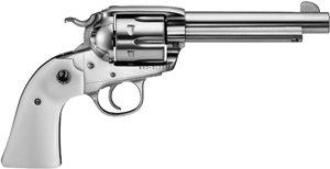 Ruger 5130 Vaquero 357 Mag/38 Special 6rd 5.50″ High Gloss Barrel Cylinder & Frame Simulated Ivory Grip Transfer Bar Safety Bisley Style Hammer Ruger 5130 Vaquero 357 Mag/38 Special 6rd 5.50″ High Gloss Barrel Cylinder & Frame Simulated Ivory Grip Transfer Bar Safety Bisley Style Hammer