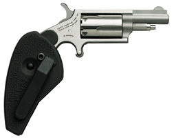 North American Arms 22MCHG Mini-Revolver  22 LR or 22 WMR 5 rd 1.63″ Barrel  Overall Stainless Steel Finish  Black Synthetic Holster Grip Includes Cylinder