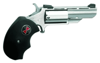 North American Arms BWC Black Widow  22 LR or 22 WMR 5 Shot 2″ Vent Rib Barrel  Overall Stainless Steel Finish  Finger Grooved Black Rubber Grip & Fixed Sights Includes Cylinder