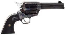 Colt Mfg P1840 Single Action Army Peacemaker 45 Colt (LC) 6 Shot 4.75″ Blued Barrel & Cylinder  Color Case Hardened Frame  Black Polymer Grip