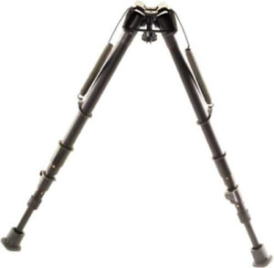 Harris Bipods 25C1A2 Non-Swivel 25C Swivel Stud 13.50-27″ Black Steel/Aluminum Rubber Feet