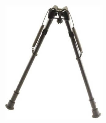 Harris Bipods H1A2 Non-Swivel H Swivel Stud 13.50-23″ Black Steel/Aluminum Rubber Feet