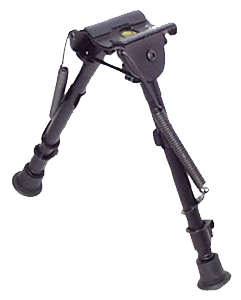 Harris Bipods LM1A2 Non-Swivel L Swivel Stud 9-13″ Black Steel/Aluminum Notched Legs Rubber Feet