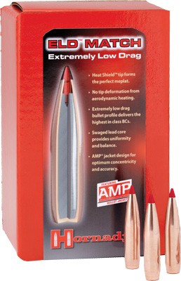 Hornady 33381 ELD Match  338 Cal .338 285 gr Extremely Low Drag Match 50rd Box/ 15 Case