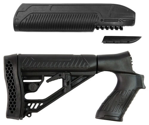 ADAPTIVE TACTICAL AT02006 EX Performance Stock & Forend Black Synthetic Adj. M4 Style Stock with Swivel Stud Vented Rubber Butt Pad 2″ Concealed Picatinny Rail on Forend Fits Mossberg 500/590/Maverick 88 ADAPTIVE TACTICAL AT02006 EX Performance Stock & Forend Black Synthetic Adj. M4 Style Stock with Swivel Stud Vented Rubber Butt Pad 2″ Concealed Picatinny Rail on Forend Fits Mossberg 500/590/Maverick 88