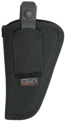 Uncle Mike’s 70020 Sidekick Hip Holster IWB/OWB Size 02 Black Kodra Nylon Belt Clip Fits Med/Large DA Revolver Fits 3-4″ Barrel Ambidextrous