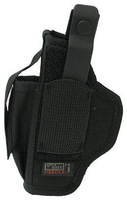 Uncle Mike’s 70150 Sidekick Hip Holster IWB/OWB Size 15 Black Kodra Nylon Belt Clip Fits Large Semi-Auto Fits 3.75-4.50″ Barrel Ambidextrous