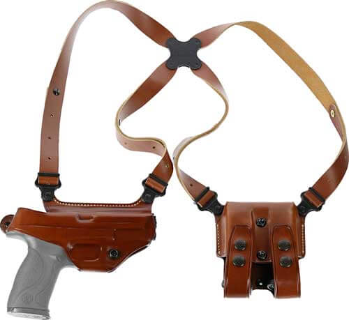 Galco MC224 Miami Classic Shoulder System Size Fits Chest Up To 56″ Tan Leather Fits Glock 19 Gen1-5 Fits Glock 17 Gen1-5 Fits Glock 22 Gen2-5 Right Hand Galco MC224 Miami Classic Shoulder System Size Fits Chest Up To 56″ Tan Leather Fits Glock 19 Gen1-5 Fits Glock 17 Gen1-5 Fits Glock 22 Gen2-5 Right Hand