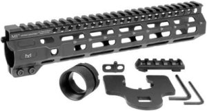 Midwest Industries MICRM105 Combat  Black Hardcoat Anodized 6061-T6 Aluminum 10.50″ Picatinny/M-LOK