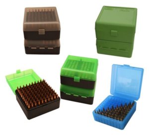 MTM Case-Gard R10010 Deluxe Ammo Box Round Handle Rifle Green Polypropylene 100rd