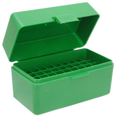 MTM Case-Gard RSS5010 Ammo Box Flip-Top for 6mm PPC/7mm Green Polypropylene 50rd