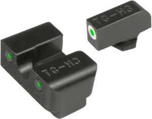 TruGlo TG231G1W Tritium Pro  Low  White Outline Tritium Front/Green Tritium Rear/Black Nitride Fortress Frame  Compatible w/Most Glock Except MOS  Front Post/Rear Dovetail Mount