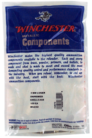 Winchester Ammo WSC9U Unprimed Cases  9mm Luger Handgun Brass/ 100 Per Bag