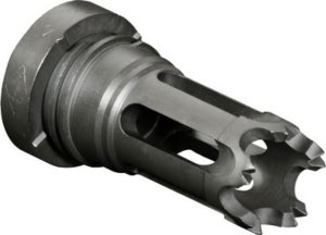 Yankee Hill 430224A Phantom Q.D. Flash Hider Black Steel with 5/8″-24 tpi Threads  Aggressive Teeth & Dust Enclosure for 30 Cal AR-Platform