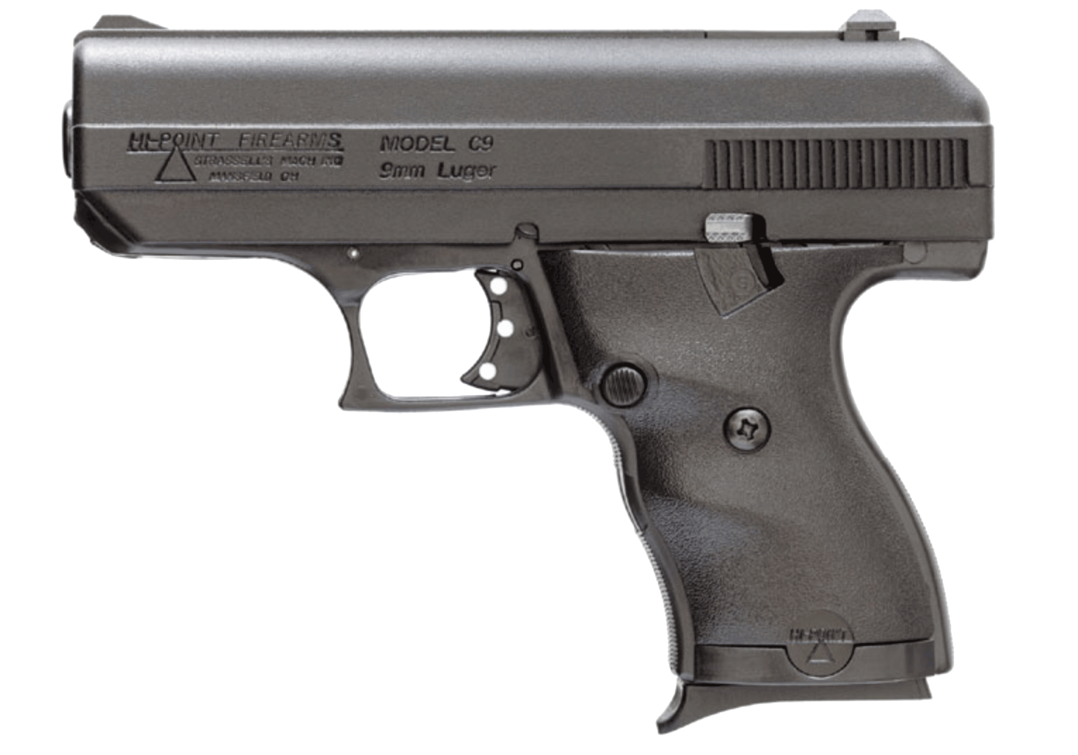Hi-Point 00916 C9 9mm Luger 8+1 3.50″ Black Steel Barrel Black Powder Coated Serrated Slide Frame & Polymer Grips Right Hand Hi-Point 00916 C9 9mm Luger 8+1 3.50″ Black Steel Barrel Black Powder Coated Serrated Slide Frame & Polymer Grips Right Hand