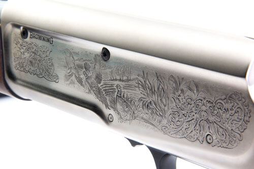 Browning 0118203005 A5 Ultimate 12 Gauge 26 Barrel 3″ 4+1 Blued Barrel Engraved Satin Nickel Finished Receiver Gloss Oil Grade III Turkish Walnut Stock” Browning 0118203005 A5 Ultimate 12 Gauge 26 Barrel 3″ 4+1 Blued Barrel Engraved Satin Nickel Finished Receiver Gloss Oil Grade III Turkish Walnut Stock”