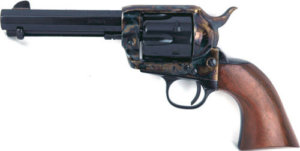 Cimarron PP410MALO El Malo Pre-War 1896-1940 45 Colt (LC) 6 Shot  4.75″ Blued  Octagon Steel Barrel  Blued Cylinder  Color Case Hardened Steel Frame  Walnut Grip  Exposed Hammer