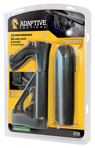 ADAPTIVE TACTICAL AT02000 EX Performance Stock & Forend Black Synthetic Fits Remington 870 12 Gauge ADAPTIVE TACTICAL AT02000 EX Performance Stock & Forend Black Synthetic Fits Remington 870 12 Gauge